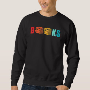 Sweatshirt Retro Livres Lecture Bookworm Bibliothèque Littéra