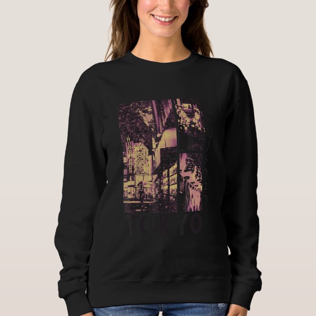 Sweatshirt Retro Lofi Tokyo Rangs japonais Gra esthétique (Devant)