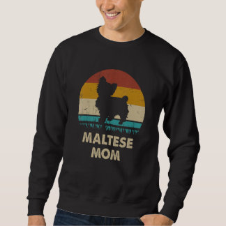 Sweatshirt Retro Maltese Dog Mom   Maltese Dog     Women