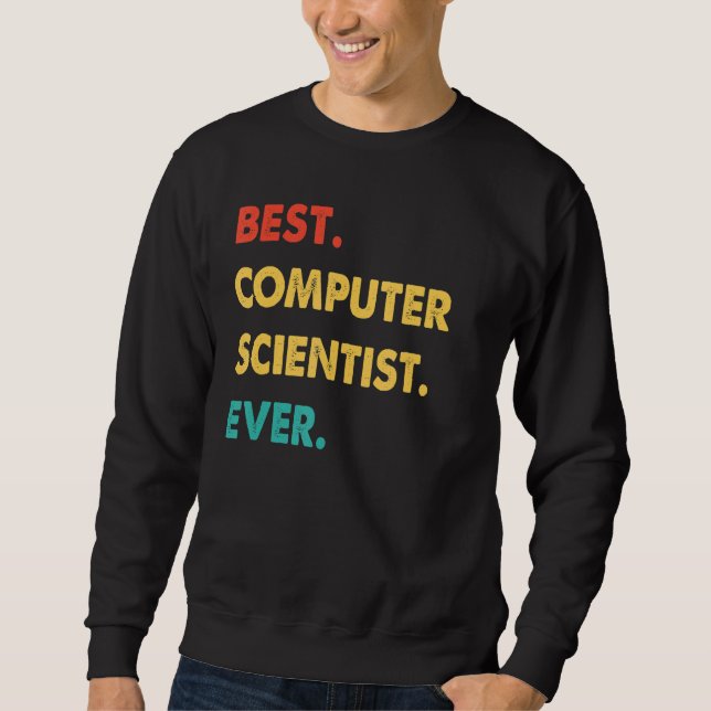 Sweatshirt Rétro Meilleur Informaticien (Devant)