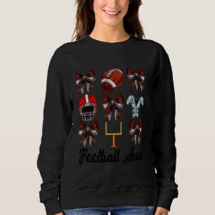 Sweatshirt Retro mignon Football Tante Bow Football Maman Mèr