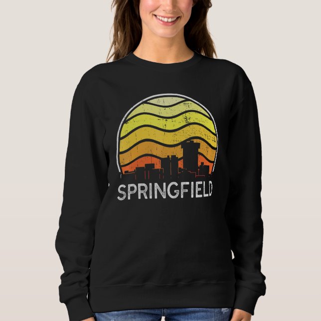 Sweatshirt Retro Missourii Springfield Visitors Skyline Vinta (Devant)