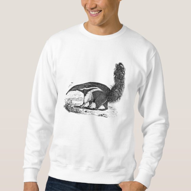 Sweatshirt Rétro modèle de mangeur de fourmi d'oryctérope (Devant)