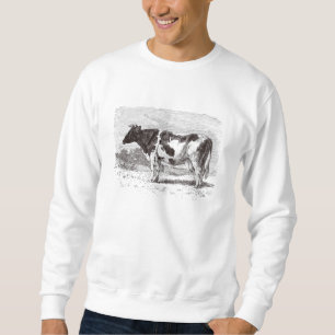 Sweatshirt Rétro modèle de vaches vache néerlandaise vinta