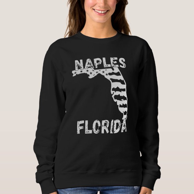 Sweatshirt Retro Naples Florida Apparel (Devant)