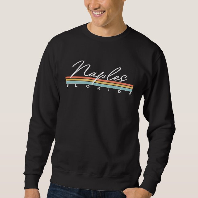 Sweatshirt Retro Naples Florida Premium (Devant)