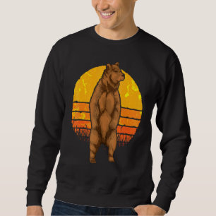 Sweatshirt Retro Nature Ours Forêt Animal Brown Ours 1