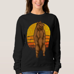 Sweatshirt Retro Nature Ours Forêt Animal Brown Ours 1