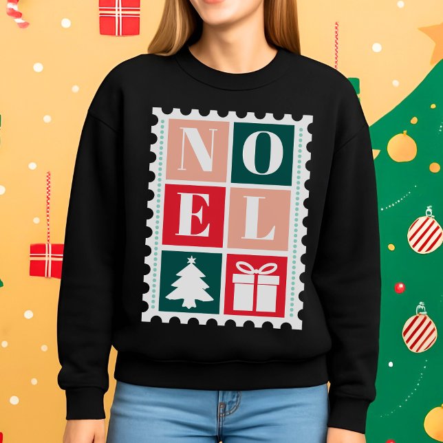 Sweatshirt Retro Noel Christmas Postage Stamp (Créateur téléchargé)