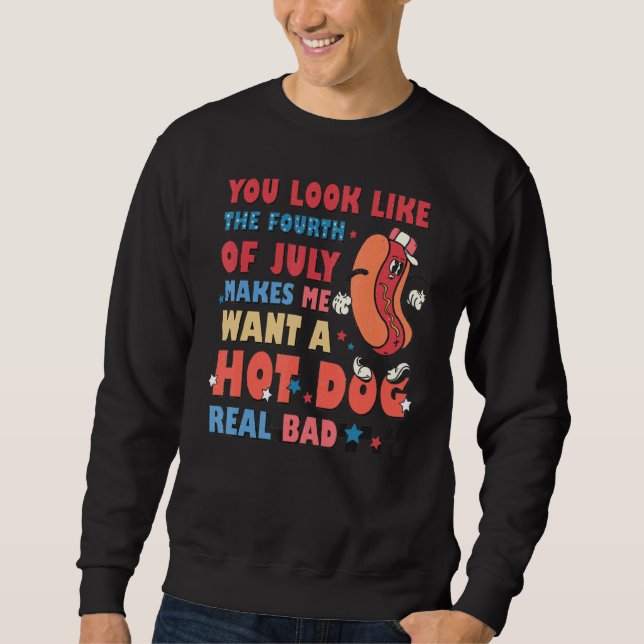 Sweatshirt Rétro, On Dirait Le 4 Juillet 4 juillet (Devant)