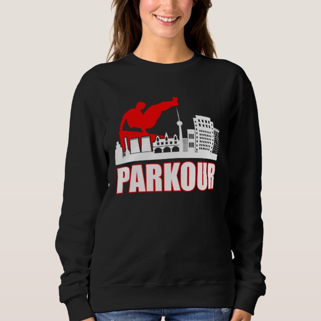 Sweatshirt Retro Parkour Sport Climbing Bouldering Parkour (Devant)