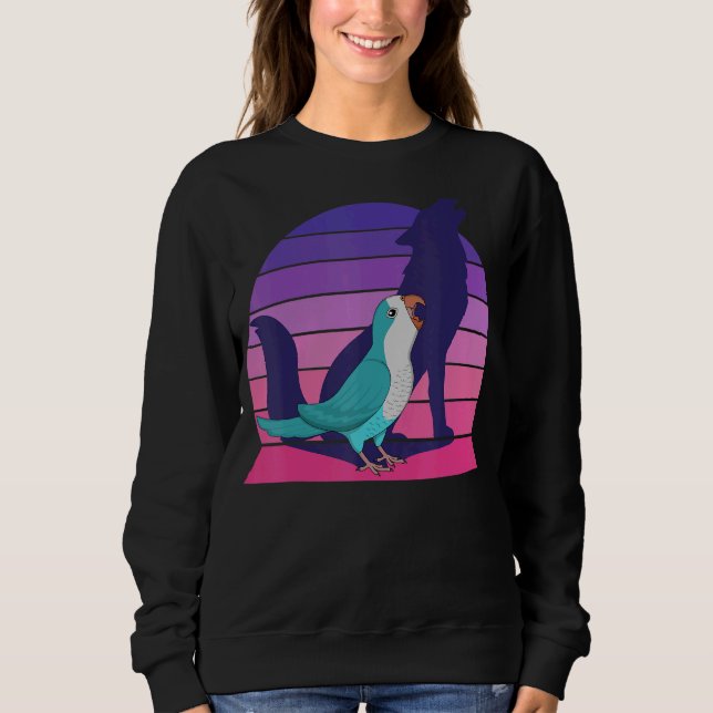 Sweatshirt Retro Parrot I Howling Wolf I hurle Blue Monk (Devant)