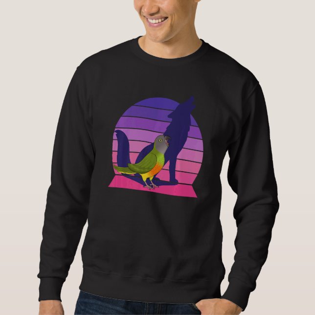 Sweatshirt Retro Parrot I Howling Wolf I hurle Sénégal Pa (Devant)