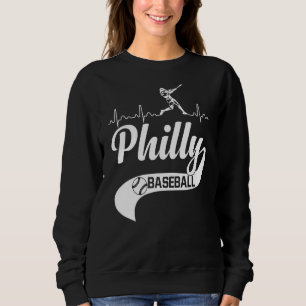 Sweatshirt Retro Philadelphia Baseball Heartbeat Vintage Phil