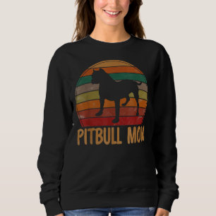 Sweatshirt Retro Pitbull Maman Amoureux des chiens Animal Mèr