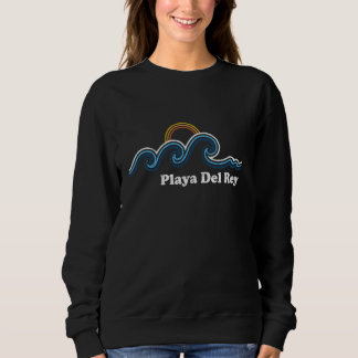 Sweatshirt Retro Playa Del Rey Californie CA Vintage Beach Su