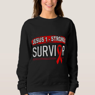 Sweatshirt Rétro Plus dur qu'un AVC Survivant Jésus