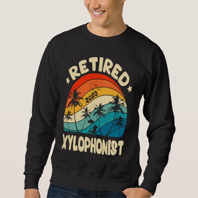 Sweatshirt Retro Retired Xylophonist Vintage Retirement Worke (Devant)