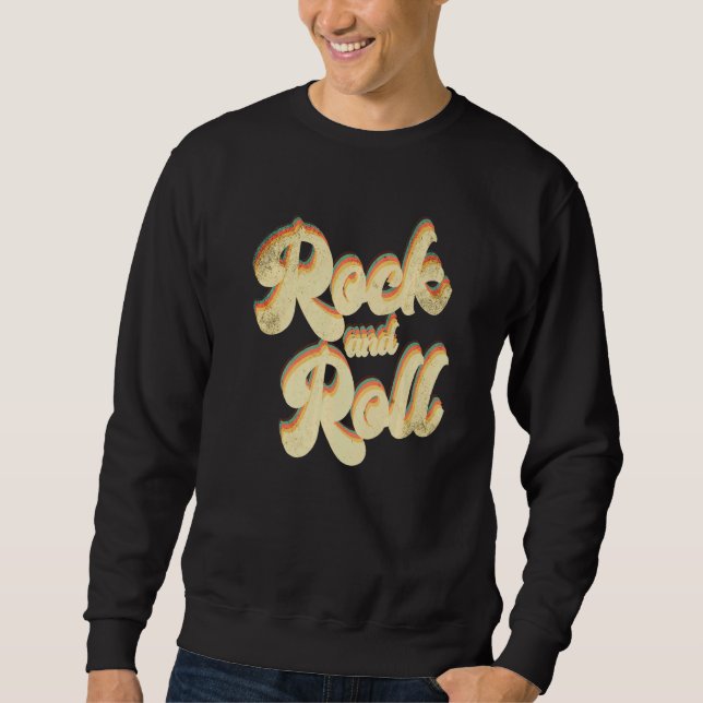Sweatshirt Retro Rock and Roll   (Devant)