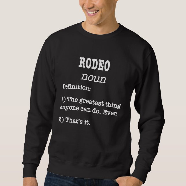 Sweatshirt Retro Rodeo  Fake Definition For Horse Riders (Devant)