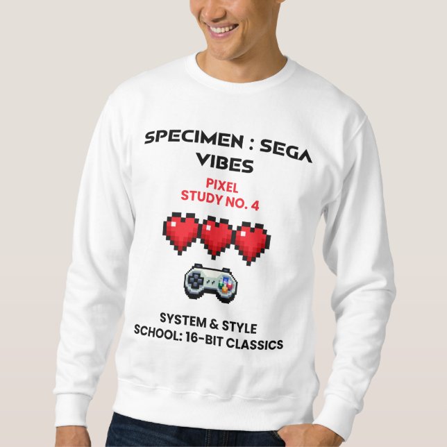 Sweatshirt Retro Sega Vibes Étude de Pixel N° 4 (Devant)