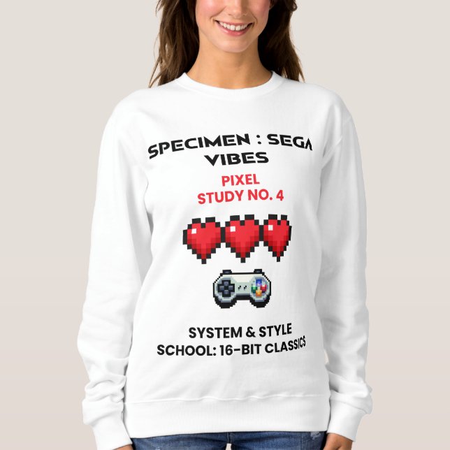 Sweatshirt Retro Sega Vibes Pixel Study No. 4 (Devant)
