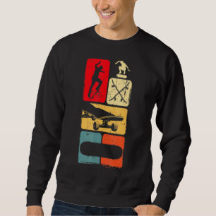 Sweatshirt Retro Skater Skateboard Skateboard Skateboard Skat