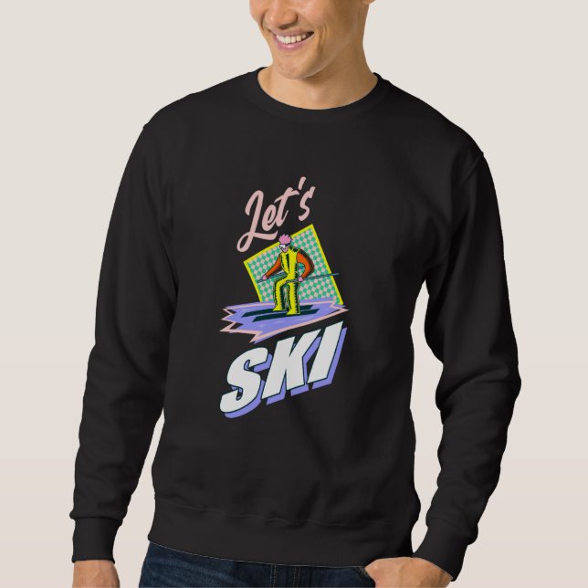 Sweatshirt Retro skis 80s and 90s ski clothing (Devant)