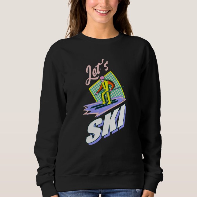 Sweatshirt Retro skis 80s and 90s ski clothing (Devant)