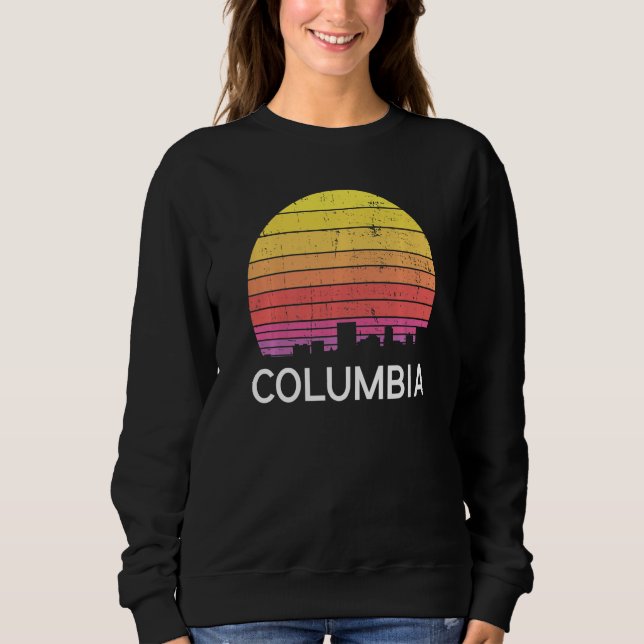 Sweatshirt Retro South Carolina City Columbia Skyline Vintage (Devant)