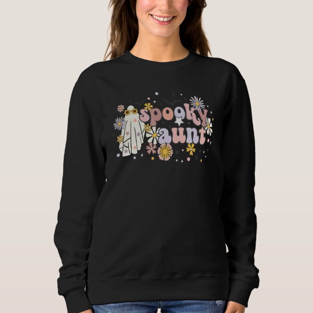 Sweatshirt Retro Spooky Aunt  Family Halloween Matching (Devant)
