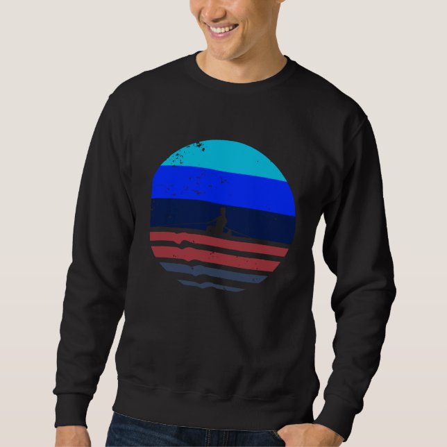 Sweatshirt Retro Style Rowing Funny Rower Boot Team Cadeau M (Devant)