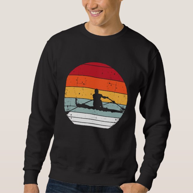 Sweatshirt Retro Style Rowing Funny Rower Boot Team Cadeau M (Devant)