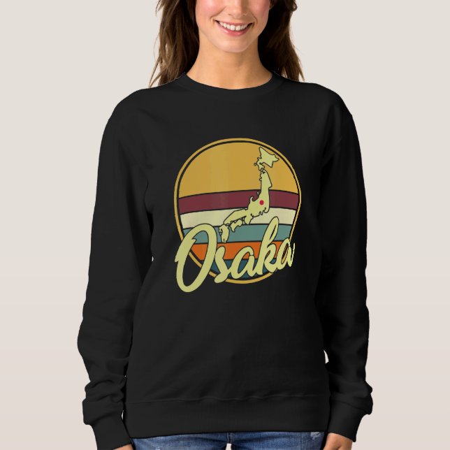 Sweatshirt Retro Sun Japonais île et Osaka (Devant)