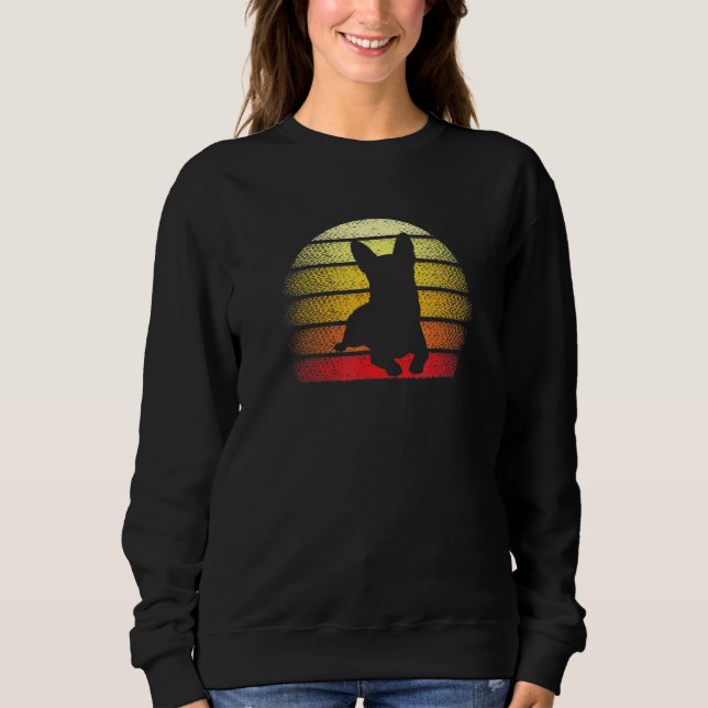 Sweatshirt Retro Sunset Chihuahua Chien conception de thème (Devant)