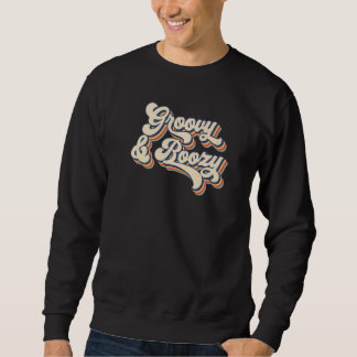 Sweatshirt Retro Sunset Groovy & Boozy Bachelorette Party Bri