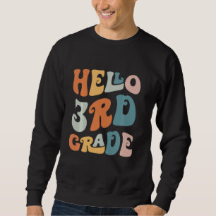 Sweatshirt Retro Super Bonjour 3e année Enseignant étudiant R