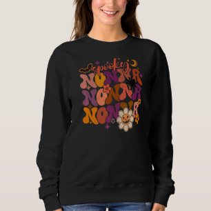 Sweatshirt Rétro Super Éffrayant Nonna Faboolous Nonna Hallow
