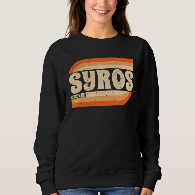 Sweatshirt Rétro Syros Grèce (Devant)