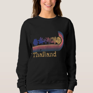 Sweatshirt Retro Thaïlande Tropical Flowers 80's Style Surfin