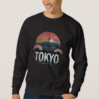 Sweatshirt Retro Tokyo Paysage Souvenir Vintage