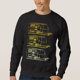 Sweatshirt Rétro Travel Trailer Vintage Rv Camping Pour Homme