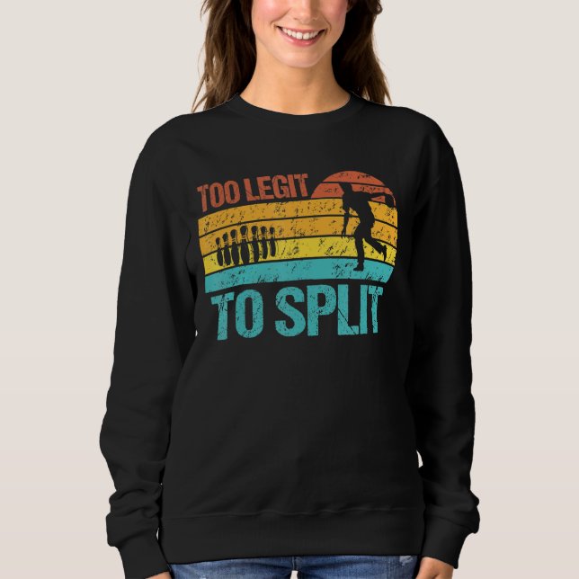 Sweatshirt Retro Trop Léger À Fractionner Pour L'Équipe De Bo (Devant)