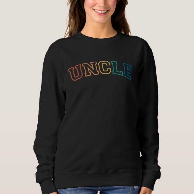 Sweatshirt Retro Uncle for Brother New Uncle Pregnancy Announ (Devant)