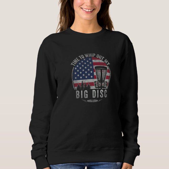 Sweatshirt Retro US Flag Cool Frisbee Golf Quote Funny Disc G (Devant)