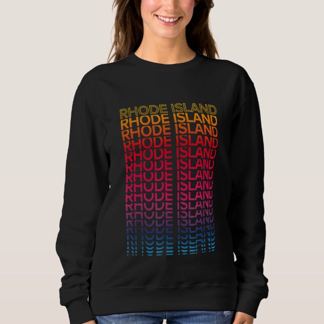 Sweatshirt Retro Usa Colorful State Nostalgale Rhode Island (Devant)