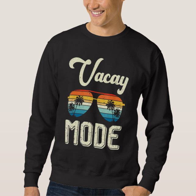 Sweatshirt Retro Vacay Mode Beach Sunset Lunettes de soleil é (Devant)