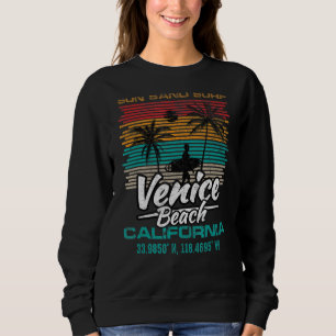 Sweatshirt Retro Venice Beach Citation California Sun Sand Su