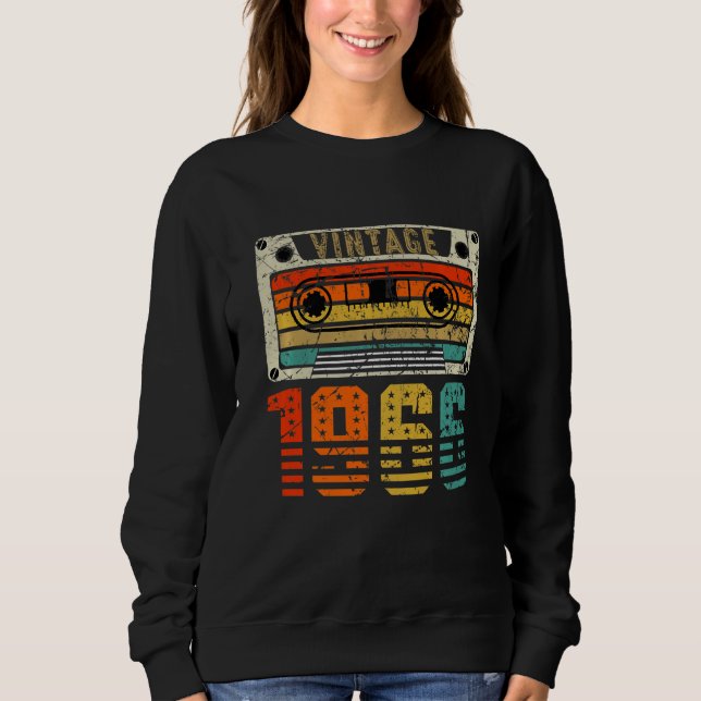 Sweatshirt Retro Vintage 1966 57e anniversaire (Devant)
