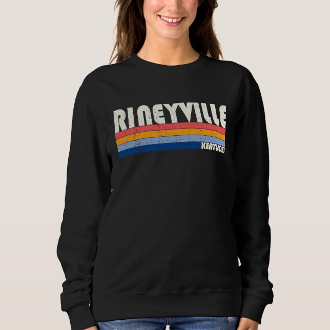 Sweatshirt Retro Vintage 70s 80s Style Rineyville Kentucky (Devant)